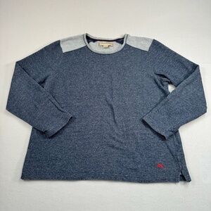 Tommy Bahama Pullover Sweatshirt Size Xl Navy Gray Color Block Long Sleeve